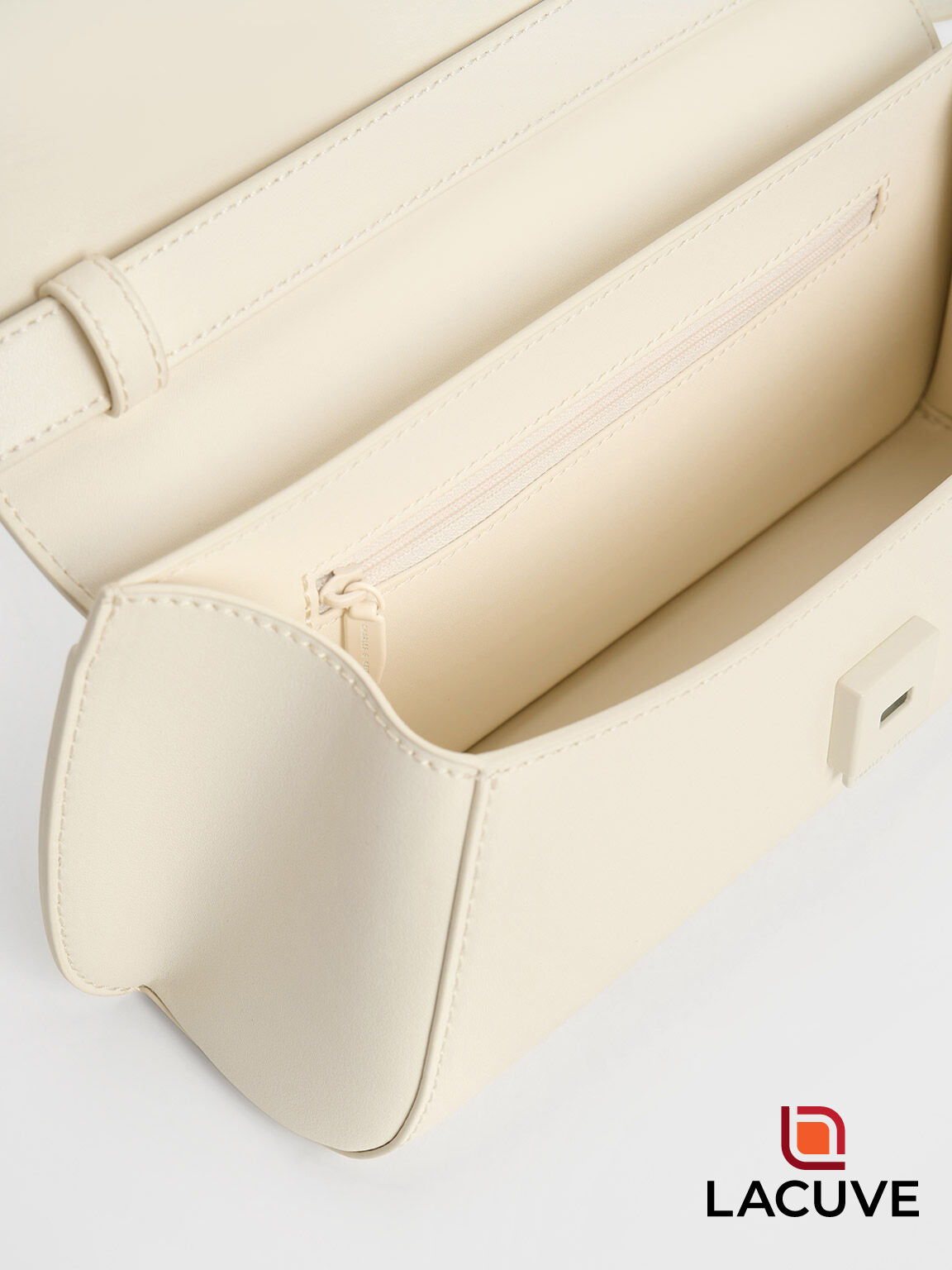 LACUVE™-Cassiopeia Front Flap Shoulder Bag - Cream